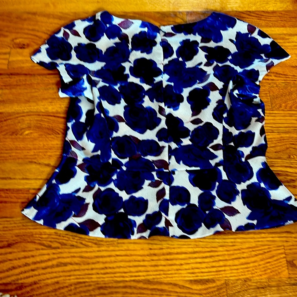 AnnTaylor peplum top.EXCELLENT condition.Feels/looks likeSilk.Enhances ur curves - Picture 4 of 7